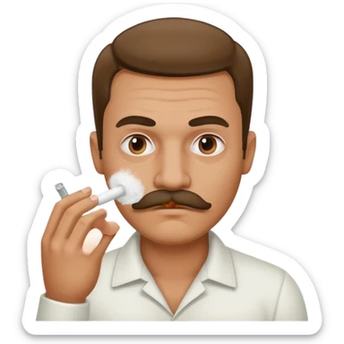 Guy snorting cocaine emoji sticker