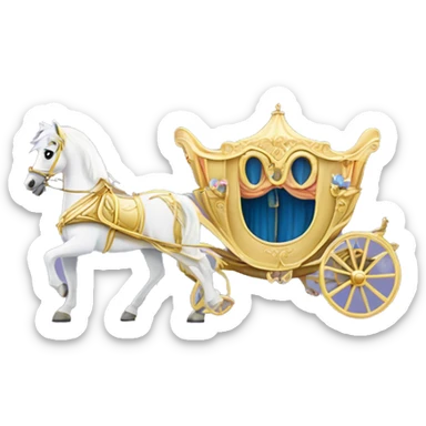 Cinderella Horse and carriage sticker
