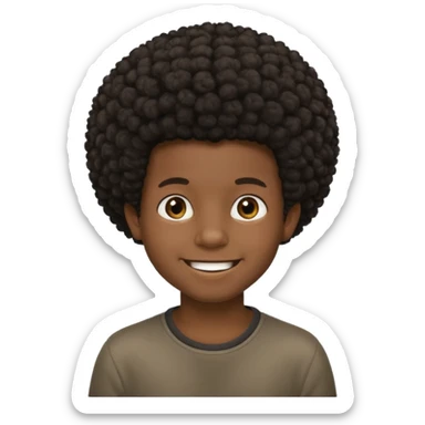 Black boy with a small afro  sticker