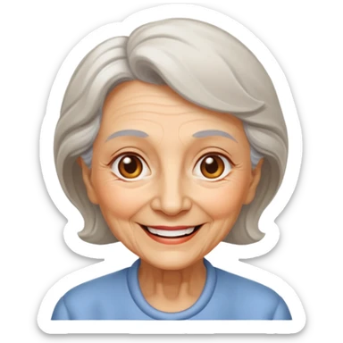 The kind and amiable grandmother in fairy tales sticker