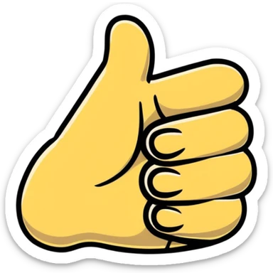 Thumbs up 'Great workout!' motivational fitness symbol sticker