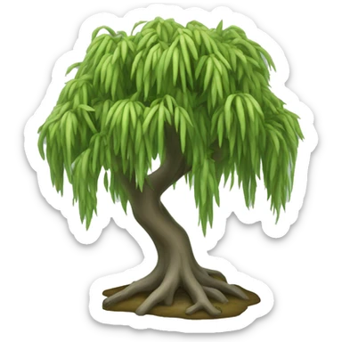 very small weeping willow tree sticker