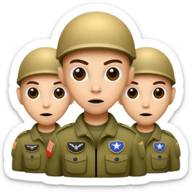 3 soldier vs alien.  2025 usa sticker