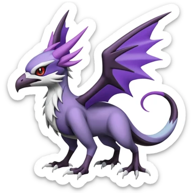 Noibat-Noivern-Silvally-Fakémon-hybrid-creature (full body)  sticker