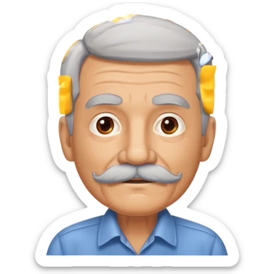 señor muy mayor con bigote sticker