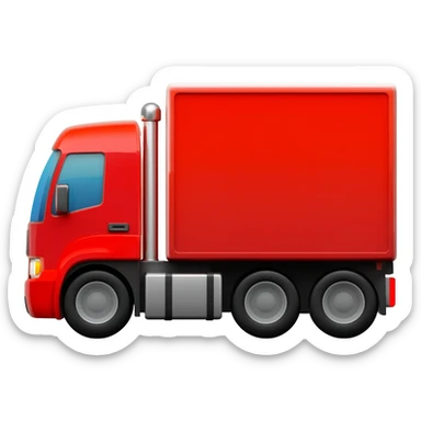 Red Articulated Lorry sticker