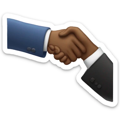 Flamboyant handshake sticker