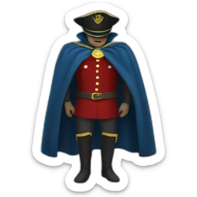 Captain cape sticker