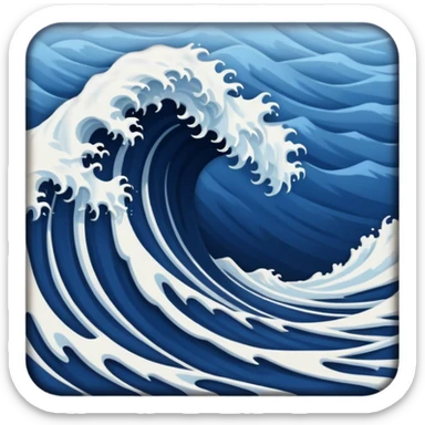 MAKE AN OCEAN WAVE LOOKS SCARY make it  500x500  sticker