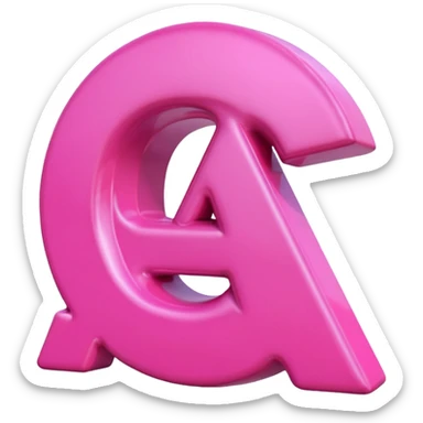 cute pink letter A emoji  sticker