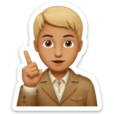 Finger gun hand sticker