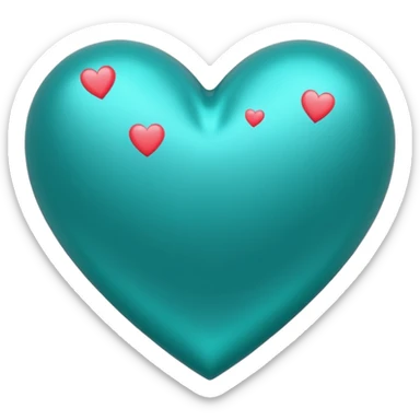 Teal heart with little hearts and Alana wording sticker
