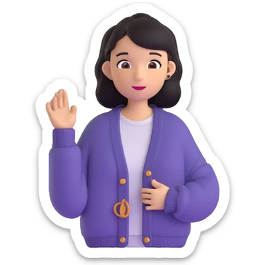 cozy cardigan sweater with indie singer vibe sticker