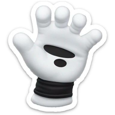 mickey hands white glove hang loose sticker