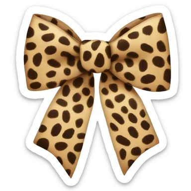 Cheetah print bow sticker
