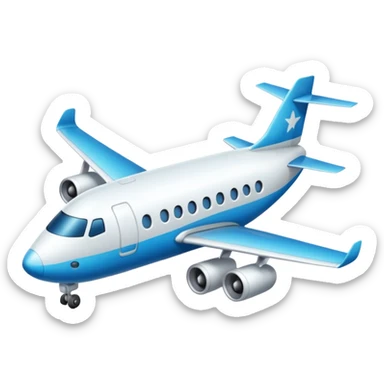 avion blanco sticker