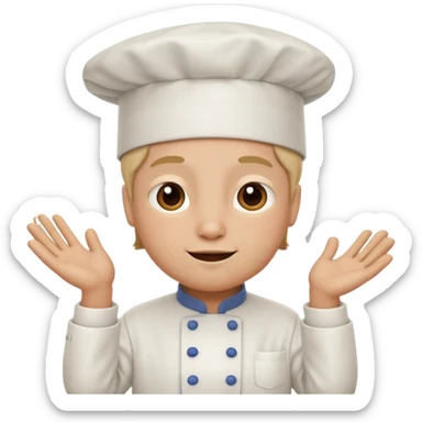 not human funny character with cook hat  sticker