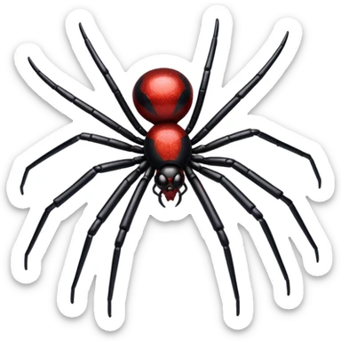 Glitter black widow sticker