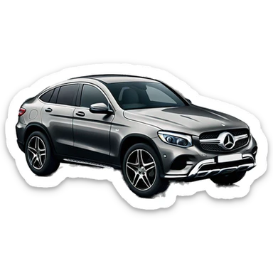 black Mercedes GLC coupe sticker