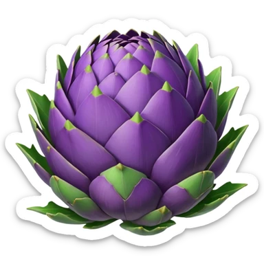 un carciofo viola e verde sticker