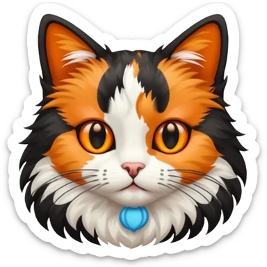 tricolor cat sticker