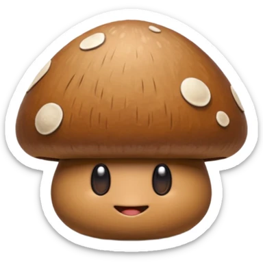 the brown walking goomba mushroom from mario sticker