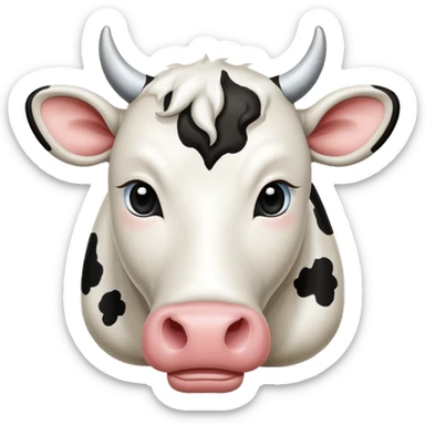 brique de lait avec une vache dessus  sticker