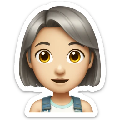 Cute japanese girl in shorts sticker