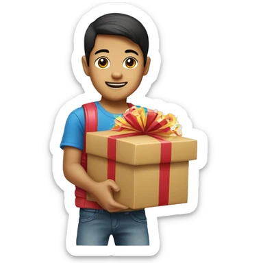 Small Filipino boy with a PARTY BOX JBL 310 sticker