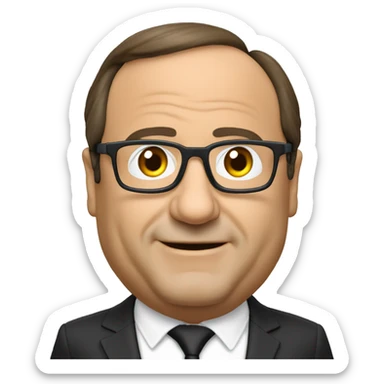 francois hollande en scouter allant à l'administrzation sticker