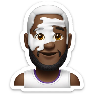 lebron white lotion sticker