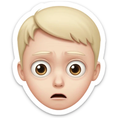 a frightened person sticker