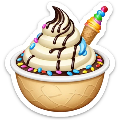 ice cream bowl  sticker