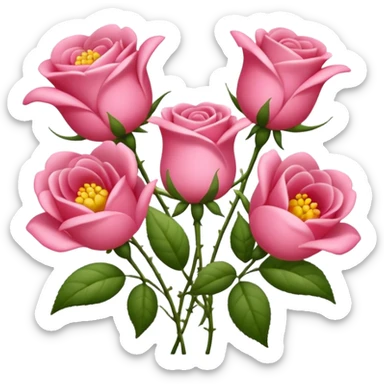 Busque de flores rosas sticker