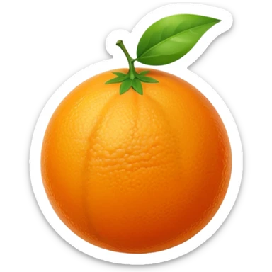 Orange: with one leaf smooth face  sticker