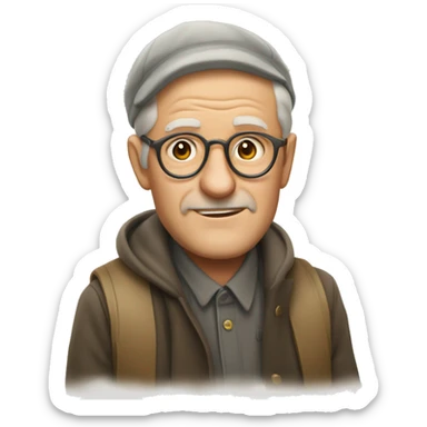 chill polish man who has lived 100 years sticker