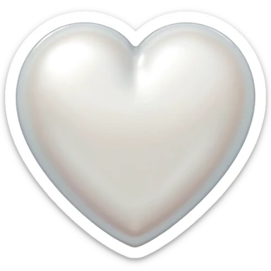 Shaped heart with white pearls inside  sticker