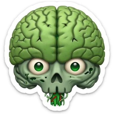 rotting brain, add some green mould sticker