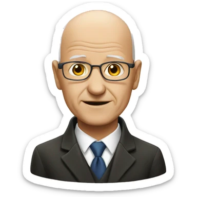 older bald man politician sticker