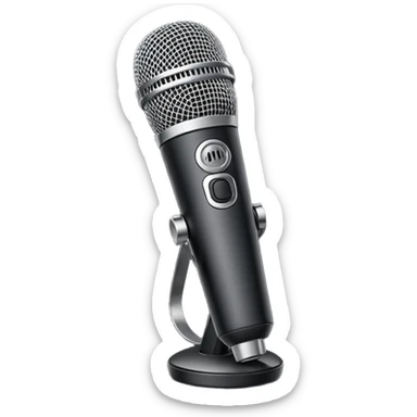 modern wireless microphone sticker
