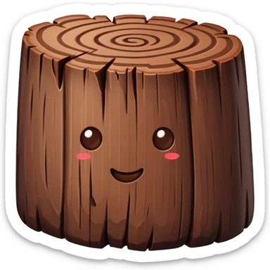 Tree-log-shaped-chocolate sticker