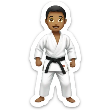 a boy training judo sticker