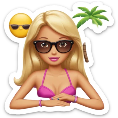 Barbie tanning sticker