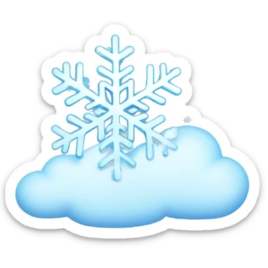 Snowflakes falling from cloud  sticker