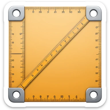 mac os icon crop ruler square  sticker