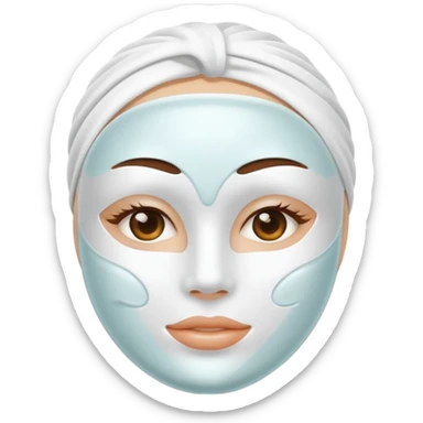a white skincare beauty mask pack for face sticker
