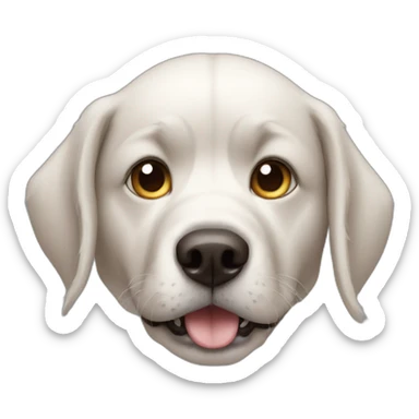 dog which eye is super big sticker