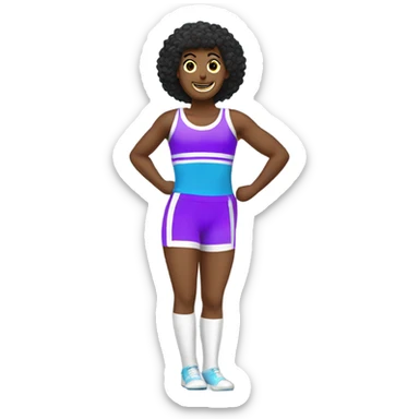 Sport aerobics costume sticker