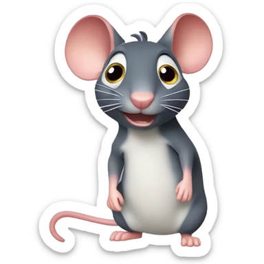 ratatouille durmiendo rosa sticker