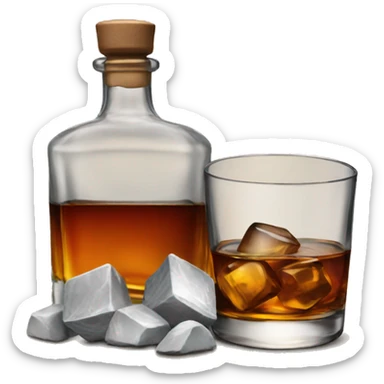 Whiskey on the rocks sticker